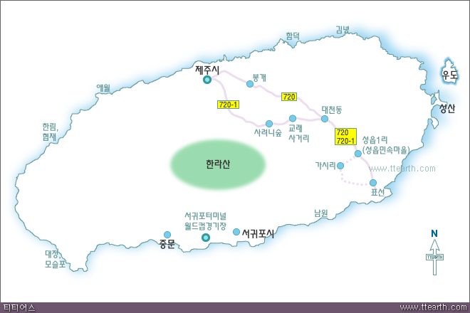 제주 번영로 버스 노선도