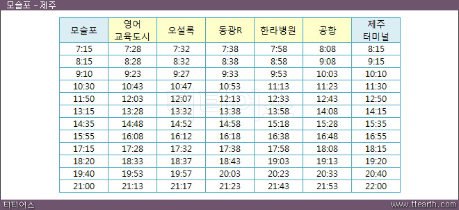 제주 755번 버스 시간표